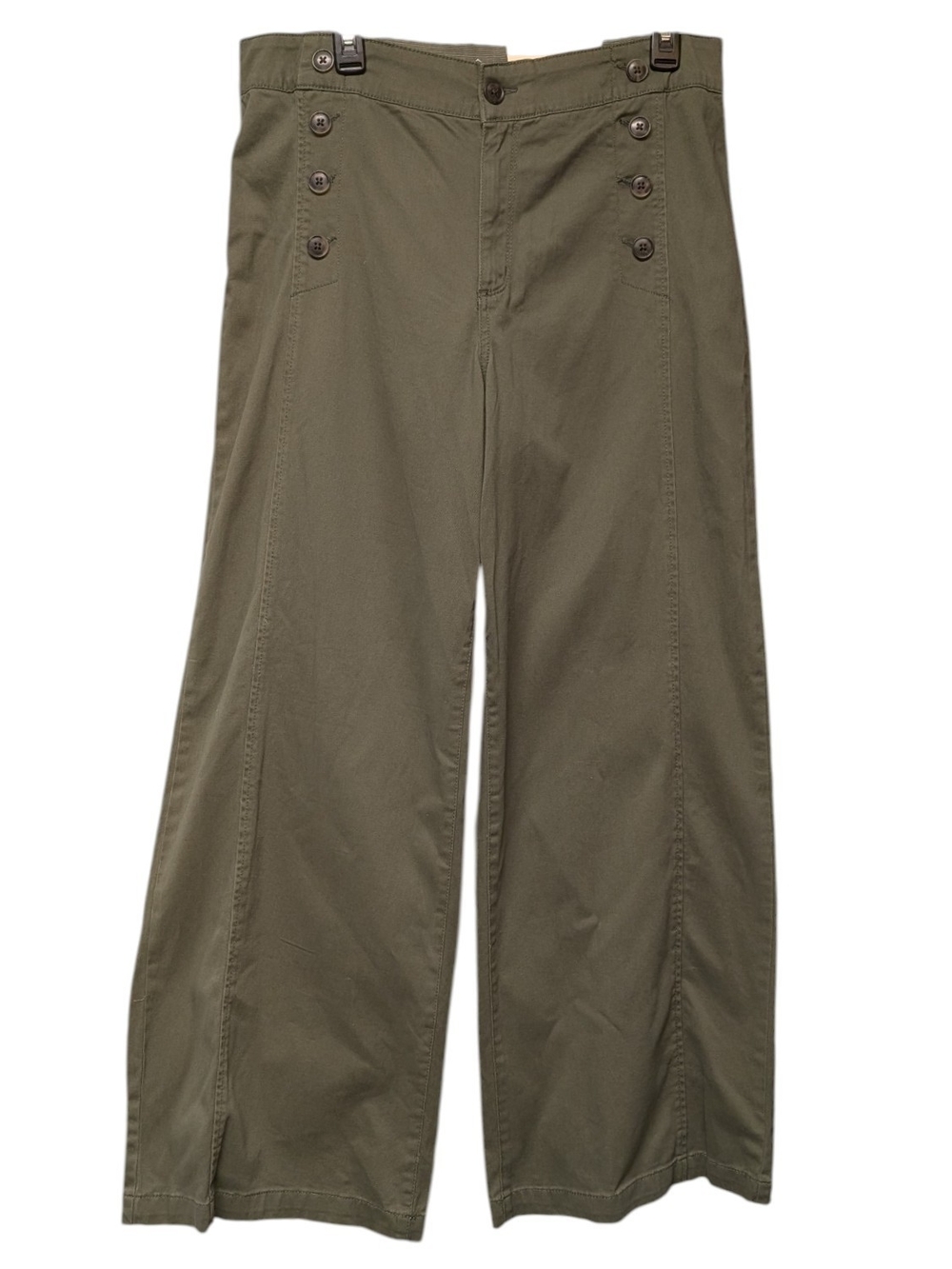 St. John's Bay Olive Sailor-Style Wide Leg Chinos